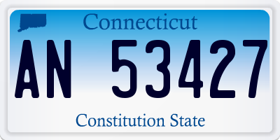 CT license plate AN53427