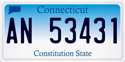 CT license plate AN53431