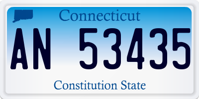 CT license plate AN53435