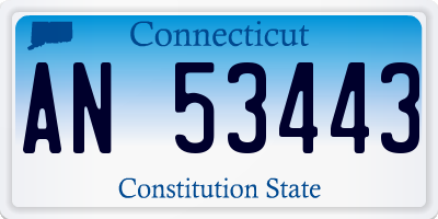 CT license plate AN53443