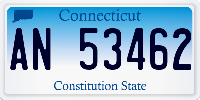 CT license plate AN53462