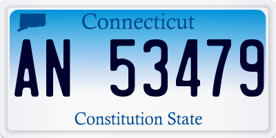 CT license plate AN53479