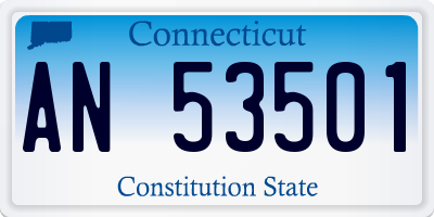 CT license plate AN53501