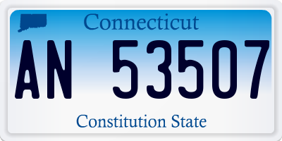 CT license plate AN53507