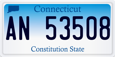CT license plate AN53508