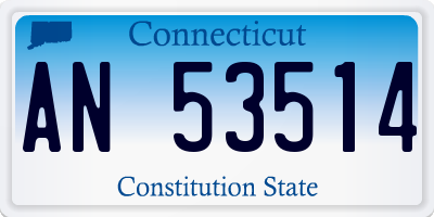 CT license plate AN53514