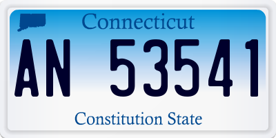 CT license plate AN53541