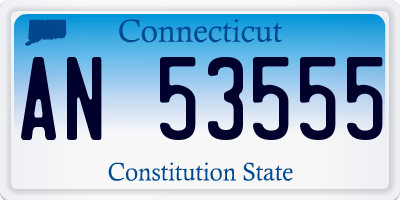 CT license plate AN53555