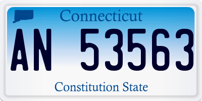 CT license plate AN53563