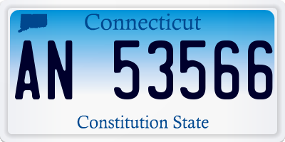 CT license plate AN53566