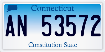 CT license plate AN53572