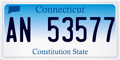 CT license plate AN53577