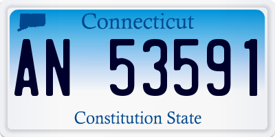CT license plate AN53591