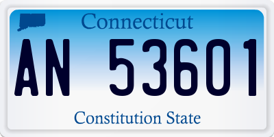 CT license plate AN53601