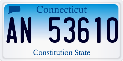 CT license plate AN53610