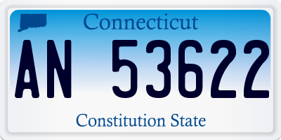 CT license plate AN53622