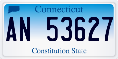CT license plate AN53627