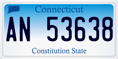 CT license plate AN53638