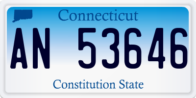 CT license plate AN53646