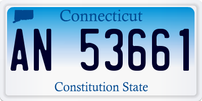 CT license plate AN53661