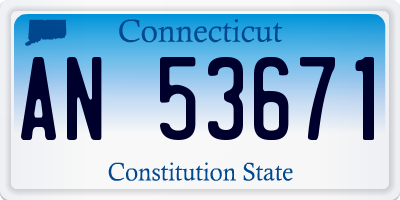 CT license plate AN53671