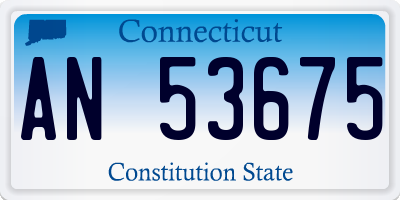 CT license plate AN53675
