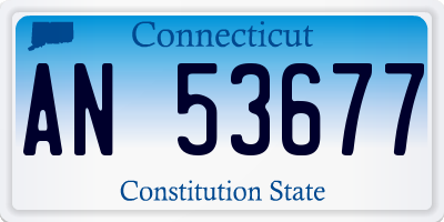 CT license plate AN53677