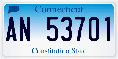 CT license plate AN53701