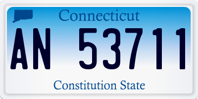 CT license plate AN53711