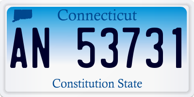 CT license plate AN53731