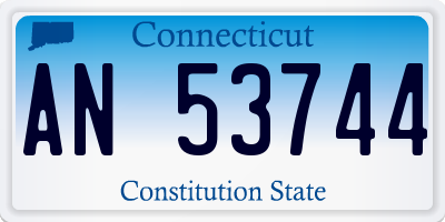 CT license plate AN53744