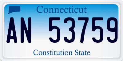 CT license plate AN53759
