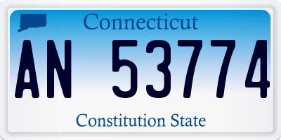 CT license plate AN53774