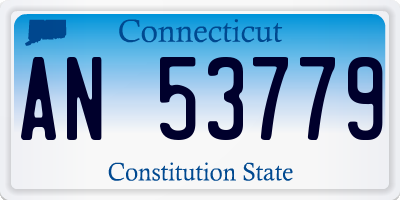 CT license plate AN53779