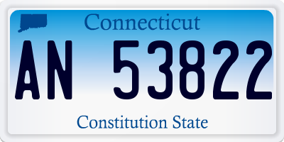 CT license plate AN53822