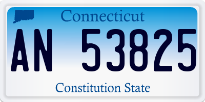 CT license plate AN53825
