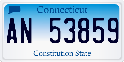 CT license plate AN53859