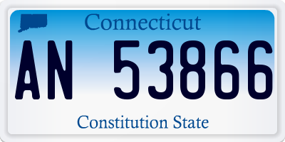 CT license plate AN53866