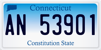 CT license plate AN53901