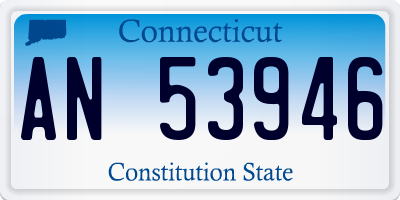 CT license plate AN53946