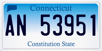 CT license plate AN53951