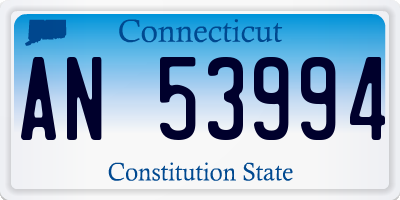 CT license plate AN53994