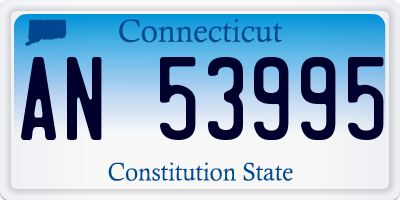 CT license plate AN53995