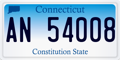 CT license plate AN54008