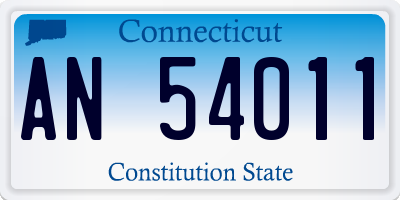 CT license plate AN54011