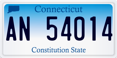 CT license plate AN54014