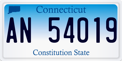 CT license plate AN54019