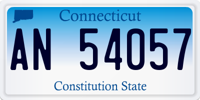 CT license plate AN54057