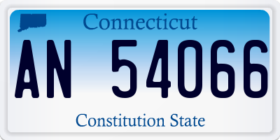 CT license plate AN54066