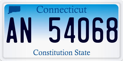 CT license plate AN54068